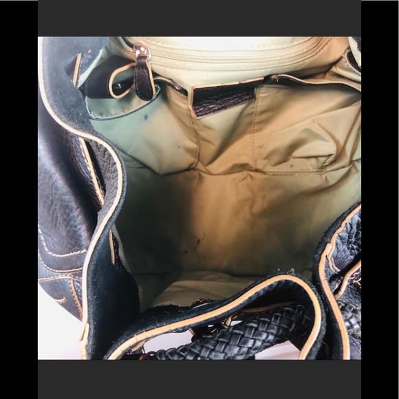 Nice Black Cole Haan Pebbled Leather Purse Tassel - Picture 6 of 9